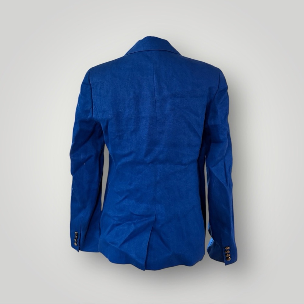 Lauren Ralph Lauren vintage Classic Blue Linen Women's Blazer - Picture 3 of 3